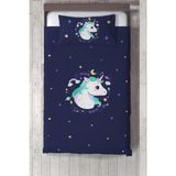 Talia Home Çocuk Odası Bebek Odası Uyku Desen Yatak Örtüsü - 140 x 220 cm - Mor