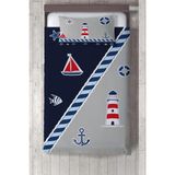 Talia Home Çocuk Odası Bebek Odası Yatak Örtüsü TLAY-089 - 140 x 220 cm - Mavi - Gri