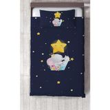 Talia Home Çocuk Odası Bebek Odası Yıldızlı Yatak Örtüsü - 166 x 220 cm - Mavi
