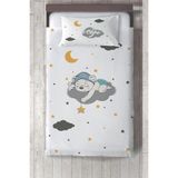 Talia Home Çocuk Odası Klasik Desen Yatak Örtüsü TLAY-091 - 140 x 220 cm - Beyaz