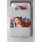 Talia Home Çocuk ve Bebek Odası Çizgikarakter Yatak Örtüsü - 140 x 220 cm - Gri