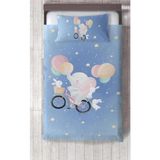 Talia Home Çocuk ve Bebek Odası Elsalı Yatak Örtüsü - 167 x 220 cm - Mavi