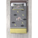Talia Home çocuk ve Bebek Odası Sarı Filli Yatak Örtüsü TLAY-120 - 259 x 220 cm - Gri