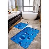 Talia Home Damla Desenli 2'li Banyo Paspas Seti TLAHMP-063 - Mavi