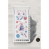 Talia Home Denizci Desenli Bebek Nevresim Takımı Çarşaflı TLABN-192 - Beyaz - 100 x 150 cm