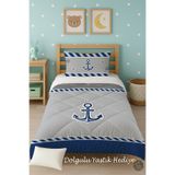 Talia Home Denizci Desenli Tek Kişilik Çocuk Yorganı Uyku Seti TLAG-088