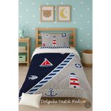 Talia Home Denizci Sailor Desenli Tek Kişilik Çocuk Yorganı Uyku Seti TLAG-089
