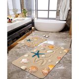 Talia Home Digital Baskılı 2'li Banyo Paspas Seti TLAHMP-029 - Sarı - 60 x 90 cm