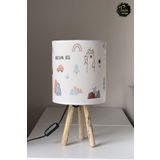 Talia Home Dream Big Bulutlar Yıldızlar Desenli Çocuk Odası Abajur Masa Lambası TLAB-057