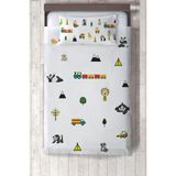 Talia Home eğitici Desenli Çocuk ve Bebek Odası Yatak Örtüsü TLAY-225 - 363 x 220 cm - Beyaz