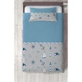 Talia Home Erkek Çocuk ve Bebek Odası Yatak Örtüsü TLAY-016 - 140 x 220 cm - Mavi - Gri