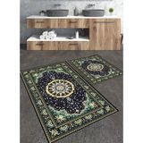 Talia Home Etnik 1 Desenli 2'li Banyo Paspas Seti TLAHMP-179 - Yeşil