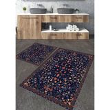Talia Home Etnik 2 Desenli 2'li Banyo Paspas Seti TLAHMP-180 - Lacivert