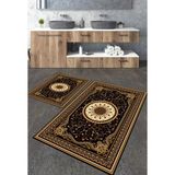 Talia Home Etnik 3 Desenli 2'li Banyo Paspas Seti TLAHMP-181 - Siyah