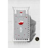 Talia Home Filli Kalp Desenli Bebek Nevresim Takımı Çarşaflı TLABN-164 - Gri - 100 x 150 cm