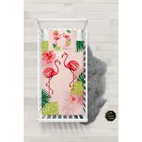 Talia Home Flamingo Desenli Bebek Nevresim Takımı Çarşaflı TLABN-251 - Pembe - 100 x 150 cm