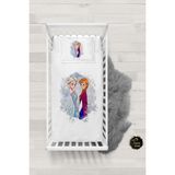 Talia Home Frozen Elsa Anna Desenli Bebek Nevresim Takımı Çarşaflı TLABN-306 - Beyaz - 100 x 150 cm