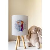 Talia Home Frozen Elsa & Anna Desenli Çocuk Odası Abajur Masa Lambası TLAB-306