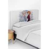 Talia Home Frozen Elsa ve Anna Desenli Çocuk Yatak Baza Başlık Kılıfı TLABK-306 - Renkli - 100 x 100 cm