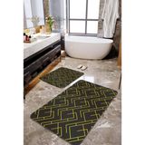 Talia Home Geometrik Desenli 2'li Banyo Paspas Seti TLAHMP-267 - Siyah
