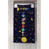 Talia Home gezegen Desenli Çocuk Odası Yatak Örtüsü TLAY-182 - 321 x 220 cm - Lacivert