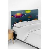 Talia Home Gezegenler Desenli Çocuk Odası Yatak Baza Başlık Kılıfı TLABK-124 - Renkli - 100 x 100 cm