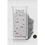 Talia Home Gökkuşağı Bebek Nevresim Takımı Çarşaflı TLABN-111 - Gri - 100 x 150 cm