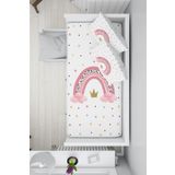Talia Home Gökkuşağı Desenli 100x200 Montessori Yatak Çocuk Nevresim Takımı TLAM-305