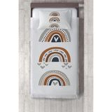 Talia Home gökkuşağı Desenli Çocuk Odası Yatak Örtüsü TLAY-169 - 308 x 220 cm - Kahverengi