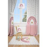 Talia Home Gökkuşağı Desenli Çocuk ve Bebek Odası Fon Perde TLA-305
