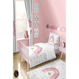 Talia Home Gökkuşağı Desenli Çocuk ve Bebek Odası Nevresim Takımı TLAN-305 - Beyaz - 160 x 220 cm