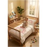 Talia Home Gökkuşağı Desenli Desenli Bebek Beşik Uyku Seti TLABG-305