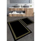 Talia Home Gold Çerçeveli 2'li Banyo Paspas Seti TLAHMP-254 - Siyah