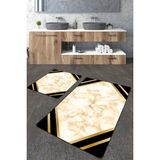 Talia Home Gold Mermer Desenli 2'li Banyo Paspas Seti TLAHMP-219 - Altın