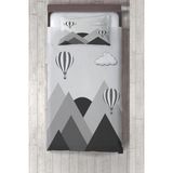 Talia Home gri Arka Planlı Dağ Desenli Yatak Örtüsü TLAY-287 - 424 x 220 cm