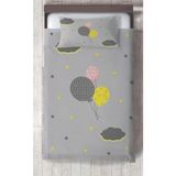 Talia Home Gri Balon Çocuk ve Bebek Odası Yatak Örtüsü - 146 x 220 cm