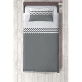 Talia Home gri Beyaz Şerit Desenli Çocuk ve Bebek Odası Yatak Örtüsü TLAY-207 - 345 x 220 cm