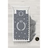 Talia Home Gri Çelenk Desenli Bebek Nevresim Takımı Çarşaflı TLABN-205 - 100 x 150 cm