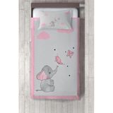 Talia Home gri Kelebek Fil Desenli Çocuk ve Bebek Odası Yatak Örtüsü TLAY-220 - 358 x 220 cm