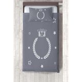 Talia Home gri Taç Desenli Çocuk ve Bebek Odası Yatak Örtüsü TLAY-210 - 348 x 220 cm