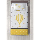 Talia Home gri Uçan Balon Çocuk ve Bebek Yatak Örtüsü TLAY-127 - 266 x 220 cm - Beyaz