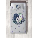 Talia Home gri Unicorn Desenli Çocuk ve Bebek Odası Yatak Örtüsü TLAY-203 - 341 x 220 cm