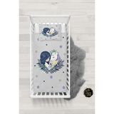Talia Home Gri Unicorn ve Prenses Desenli Bebek Nevresim Takımı Çarşaflı TLABN-203 - 100 x 150 cm