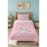 Talia Home Hello Kitty Desenli Tek Kişilik Çocuk Yorganı Uyku Seti TLAG-246