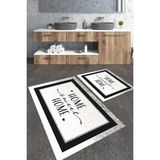 Talia Home Home Sweet Home Yazılı 2'Li Banyo Paspas Seti TLAHMP-249 - Beyaz