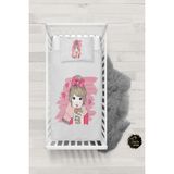 Talia Home Kahve Içen Kız Bebek Nevresim Takımı Çarşaflı TLABN-046 - Bej - 100 x 150 cm