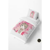 Talia Home Kahve Içen Kız Bebek ve Çocuk Nevresim Takımı TLAN-046 - Bej - 160 x 220 cm