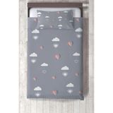Talia Home kalp ve Bulut Balon Yatak Örtüsü TLAY-141 - 280 x 220 cm - Gri