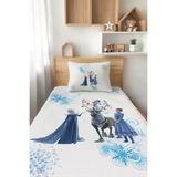 Talia Home Karlar Ülkesi Elsa Frozen Desenli Tek Kişilik Çocuk Pike Takımı - Renkli
