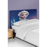 Talia Home Karlar Ülkesi Mavi Elsa Desenli Çocuk Odası Yatak Baza Başlık Kılıfı TLABK-064 - Renkli - 100 x 100 cm